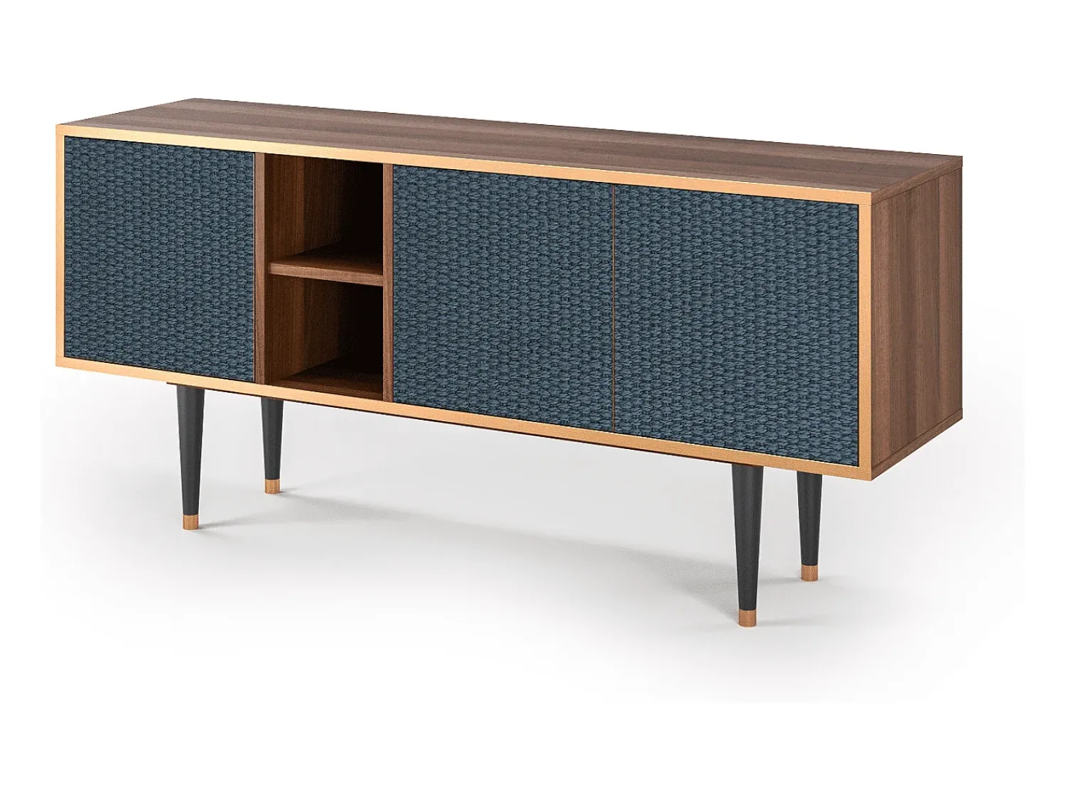 Mueble de TV - 150х69х41 cm - T5 - Knitted Pattern, Nogueira^ Móvel De Tv