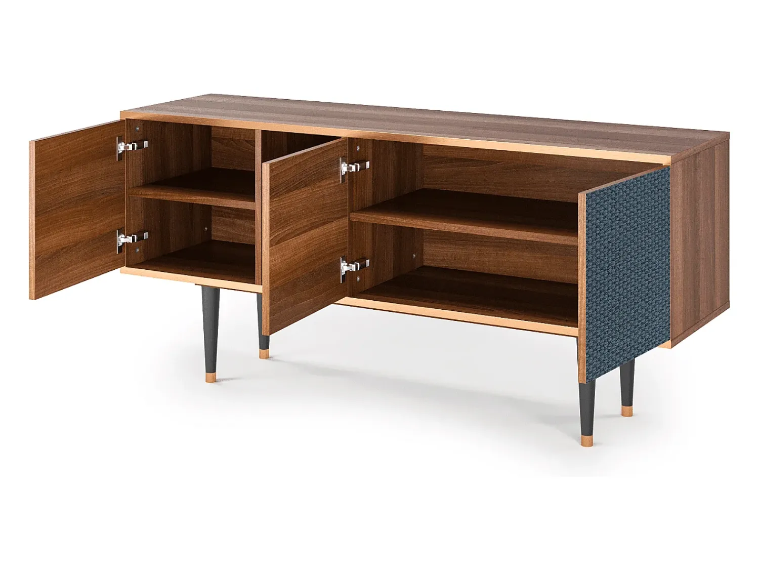 Mueble de TV - 150х69х41 cm - T5 - Knitted Pattern, Nogueira^ Móvel De Tv