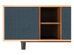 Mueble de TV - 150х69х41 cm - T5 - Knitted Pattern, Nogueira^ Móvel De Tv