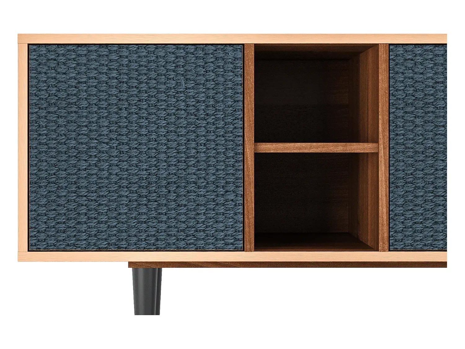Mueble de TV - 150х69х41 cm - T5 - Knitted Pattern, Nogueira^ Móvel De Tv