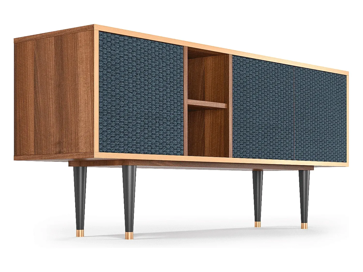 Mueble de TV - 150х69х41 cm - T5 - Knitted Pattern, Nogueira^ Móvel De Tv