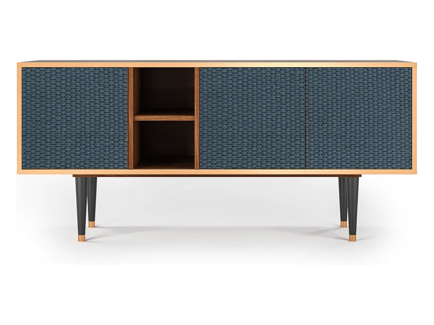Mueble de TV - 150х69х41 cm - T5 - Knitted Pattern, Nogueira^ Móvel De Tv