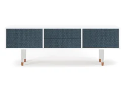 Clearance Mueble de TV - 170х59х48 cm - T4 - Knitted Pattern, Branco Bege