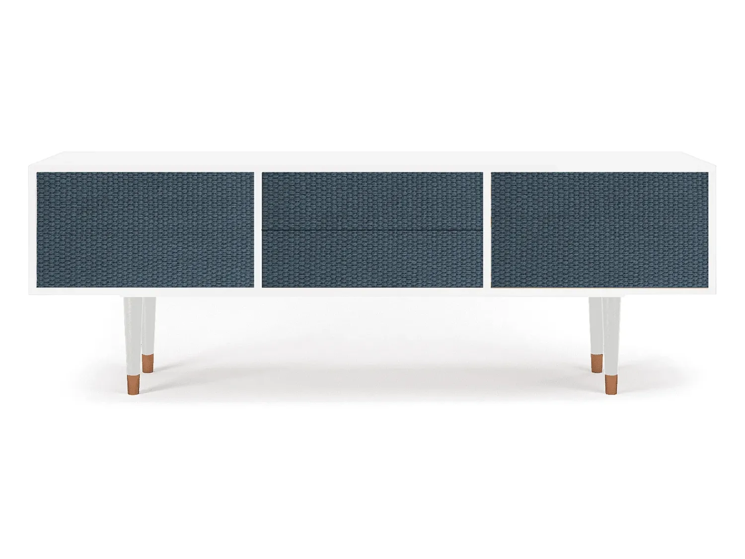 Clearance Mueble de TV - 170х59х48 cm - T4 - Knitted Pattern, Branco Bege
