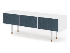 Clearance Mueble de TV - 170х59х48 cm - T4 - Knitted Pattern, Branco Bege