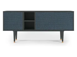 Móvel De Tv| Mueble de TV - 150х69х41 cm - T5 - Knitted Pattern, Antracite Cinza antracite