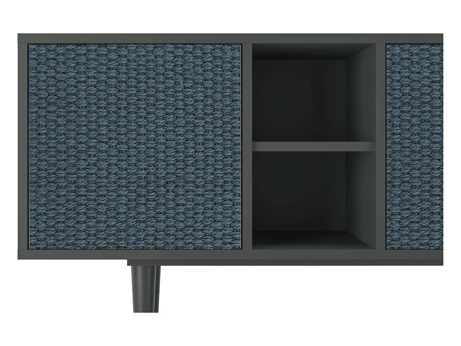 Móvel De Tv| Mueble de TV - 150х69х41 cm - T5 - Knitted Pattern, Antracite Cinza antracite