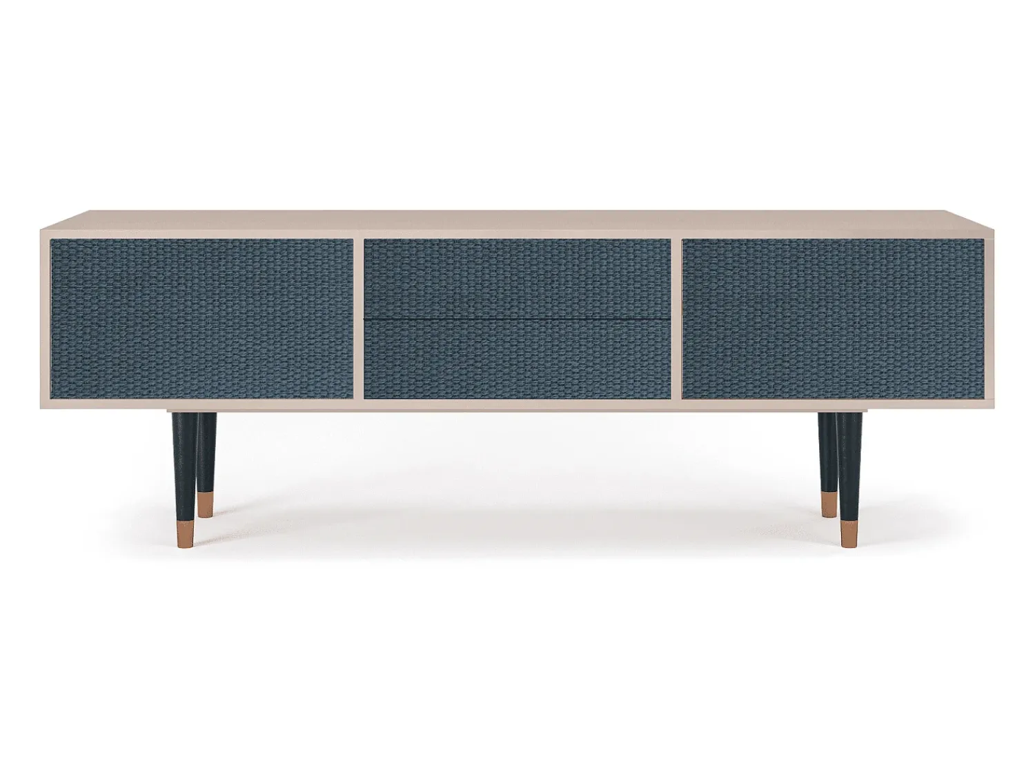 Best Mueble de TV - 170х59х48 cm - T4 - Knitted Pattern, Latte Bege