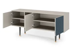 Online Mueble de TV - 150х69х41 cm - T5 - Knitted Pattern, Areia Bege