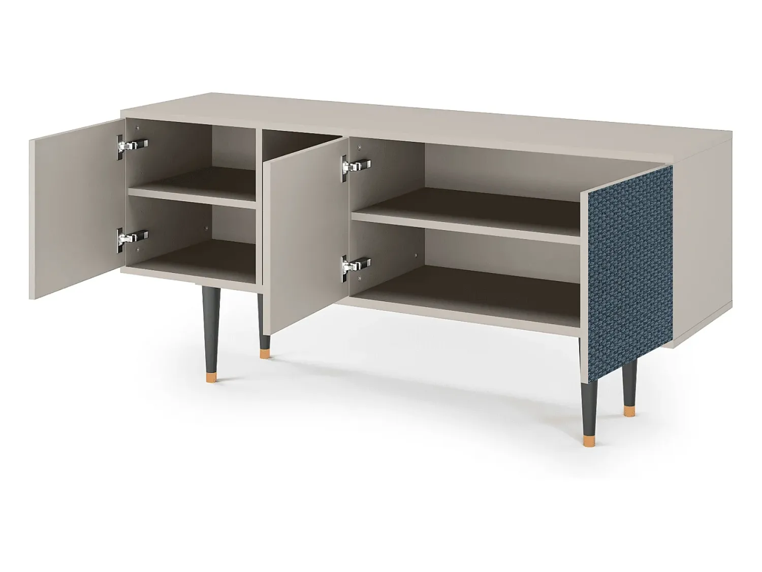 Online Mueble de TV - 150х69х41 cm - T5 - Knitted Pattern, Areia Bege