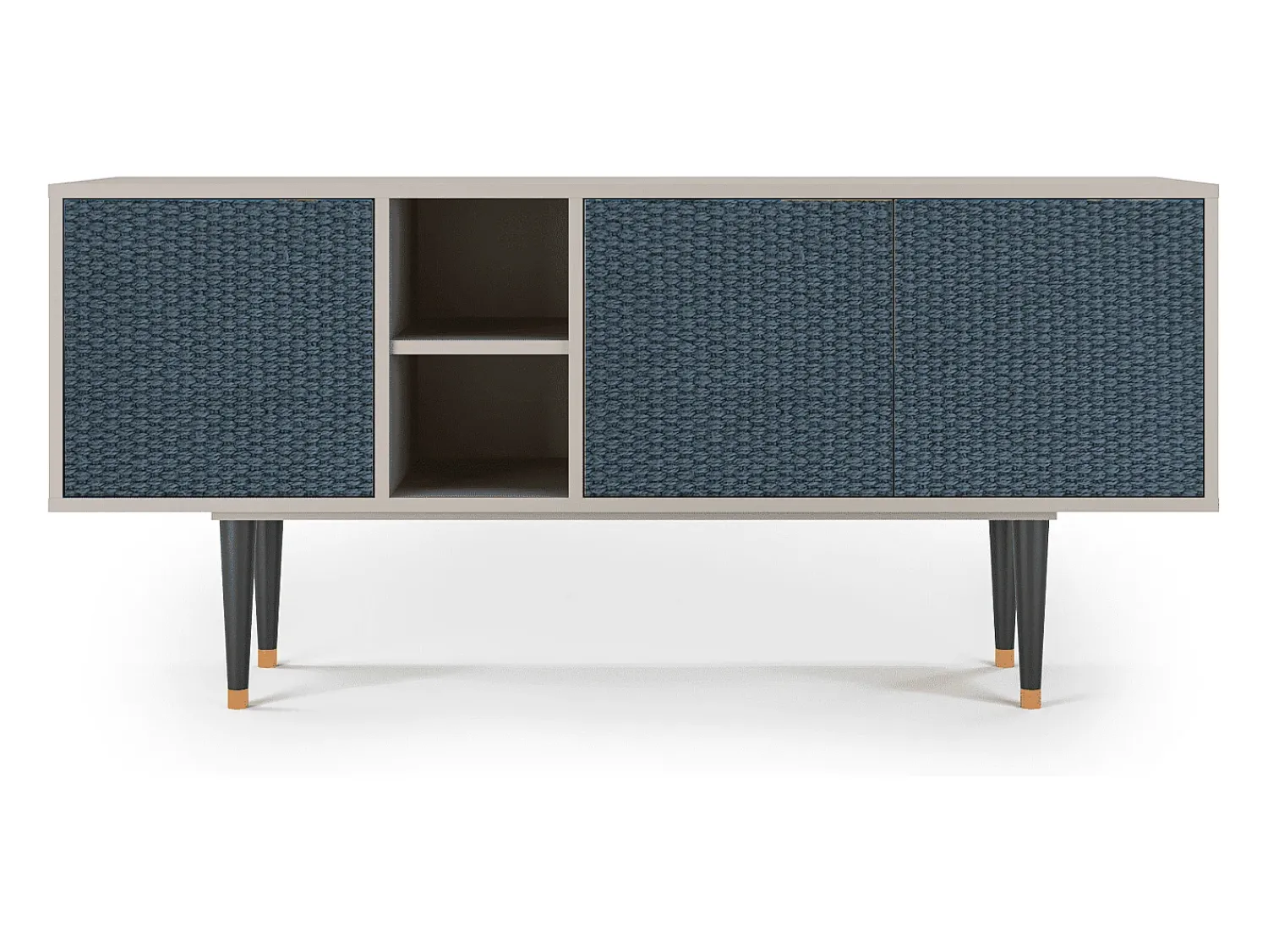 Online Mueble de TV - 150х69х41 cm - T5 - Knitted Pattern, Areia Bege