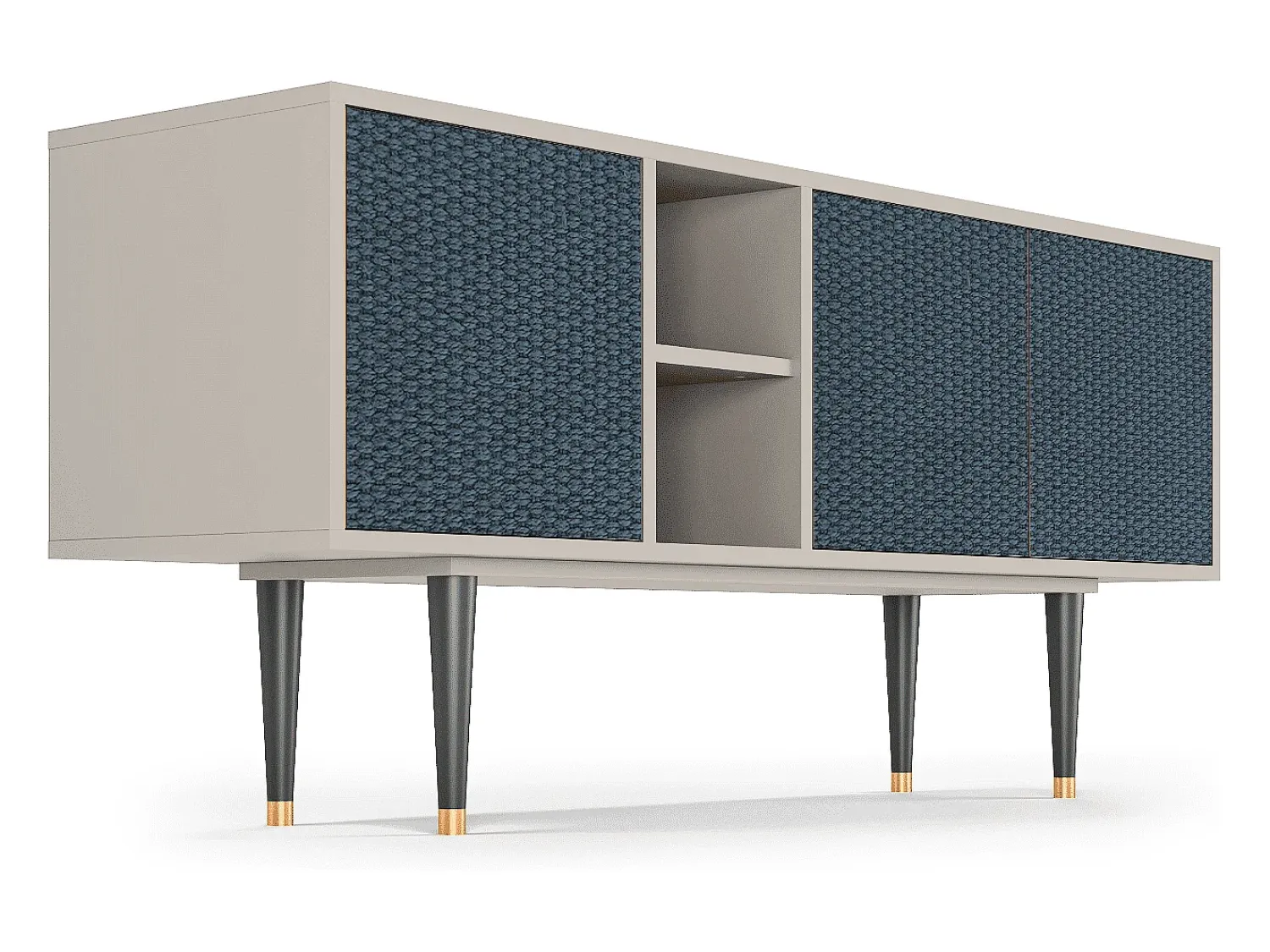 Online Mueble de TV - 150х69х41 cm - T5 - Knitted Pattern, Areia Bege