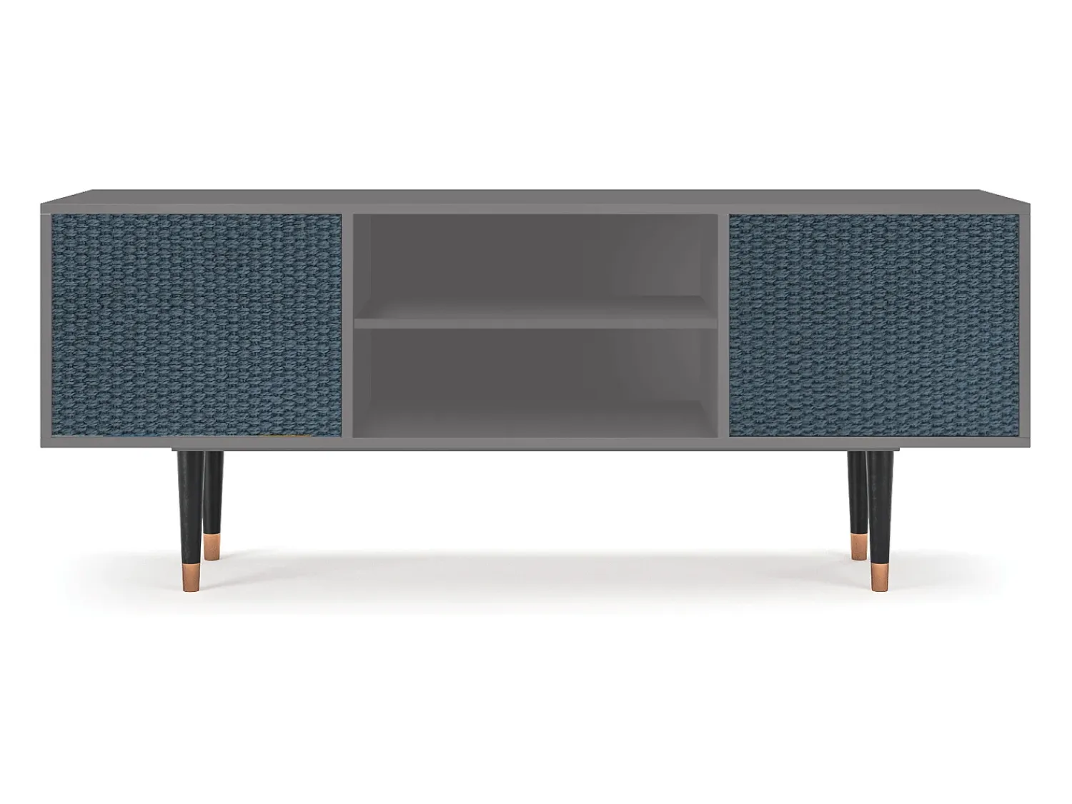 Outlet Mueble de TV - 170х69х48 cm - T2 - Knitted Pattern, Cinza Cinzento