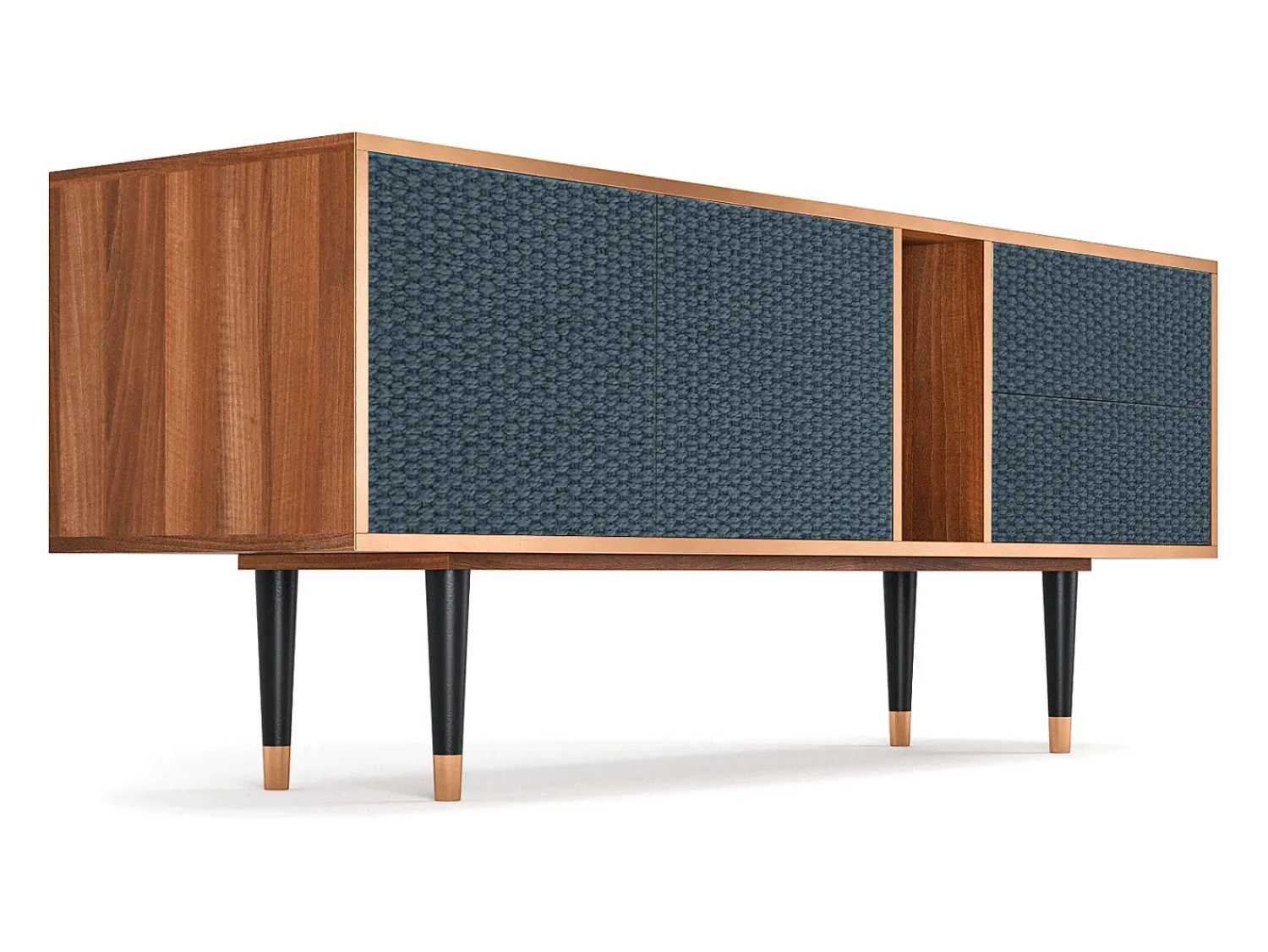 Clearance Mueble de TV - 170х69х48 cm - T1 - Knitted Pattern, Nogueira Castanho