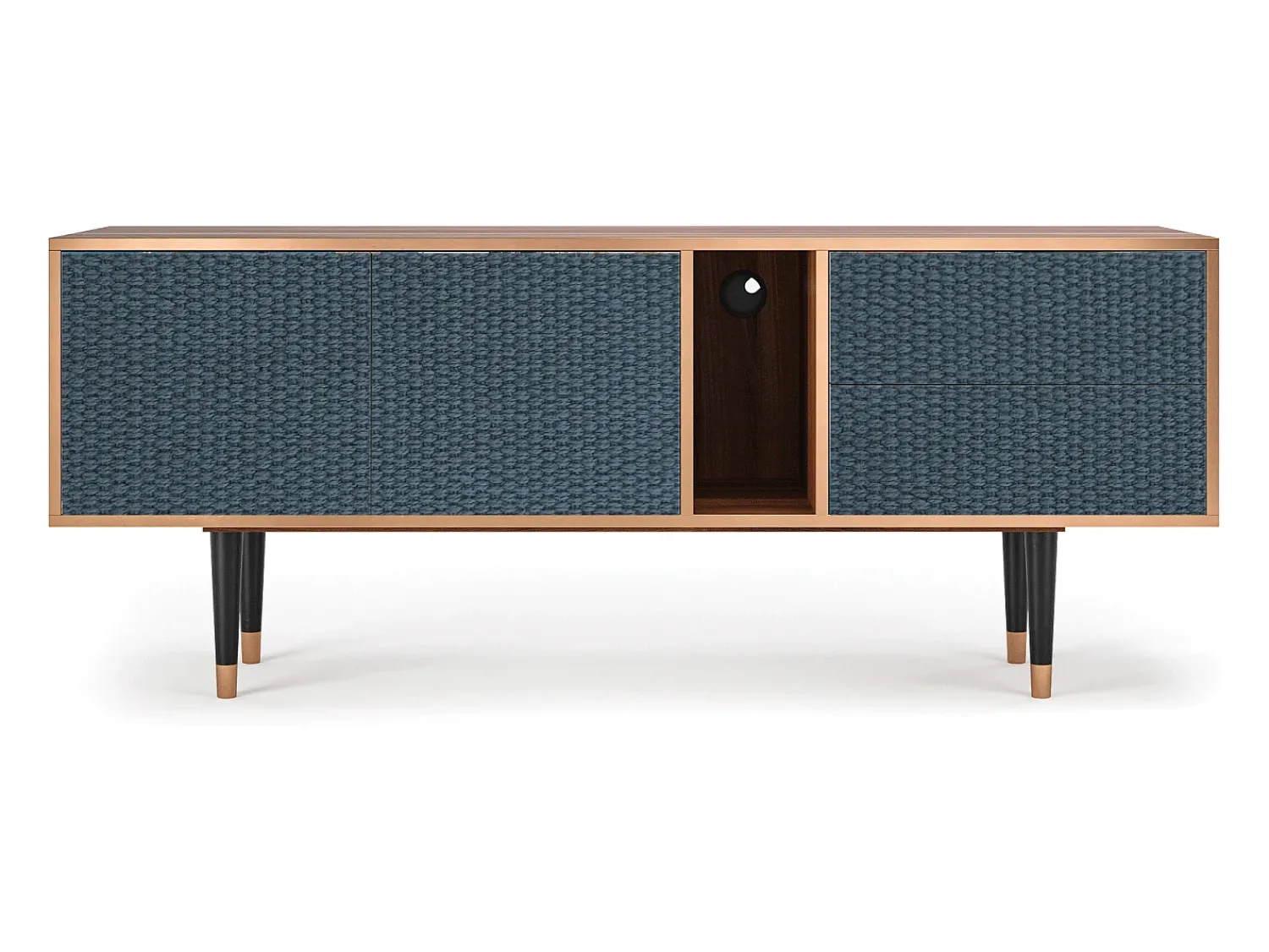 Clearance Mueble de TV - 170х69х48 cm - T1 - Knitted Pattern, Nogueira Castanho