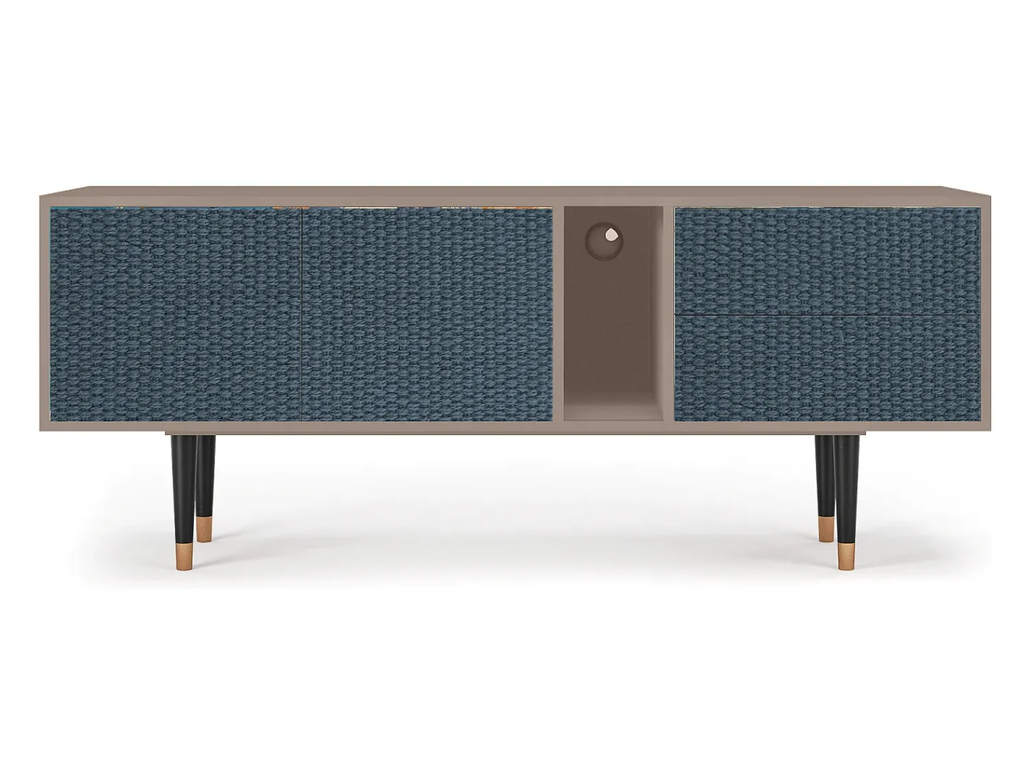 Móvel De Tv* Mueble de TV - 170х69х48 cm - T1 - Knitted Pattern, Latte Bege