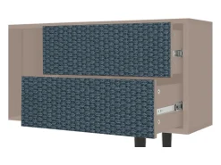 Móvel De Tv* Mueble de TV - 170х69х48 cm - T1 - Knitted Pattern, Latte Bege