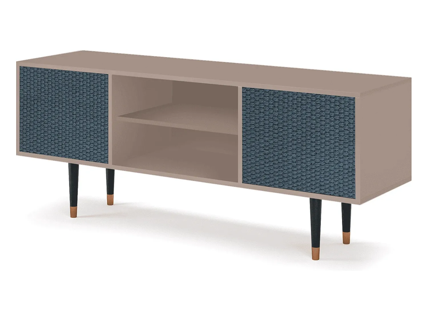 Clearance Mueble de TV - 170х69х48 cm - T2 - Knitted Pattern, Latte Bege