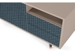 Clearance Mueble de TV - 125х56х41 cm - T7 - Knitted Pattern, Latte Bege