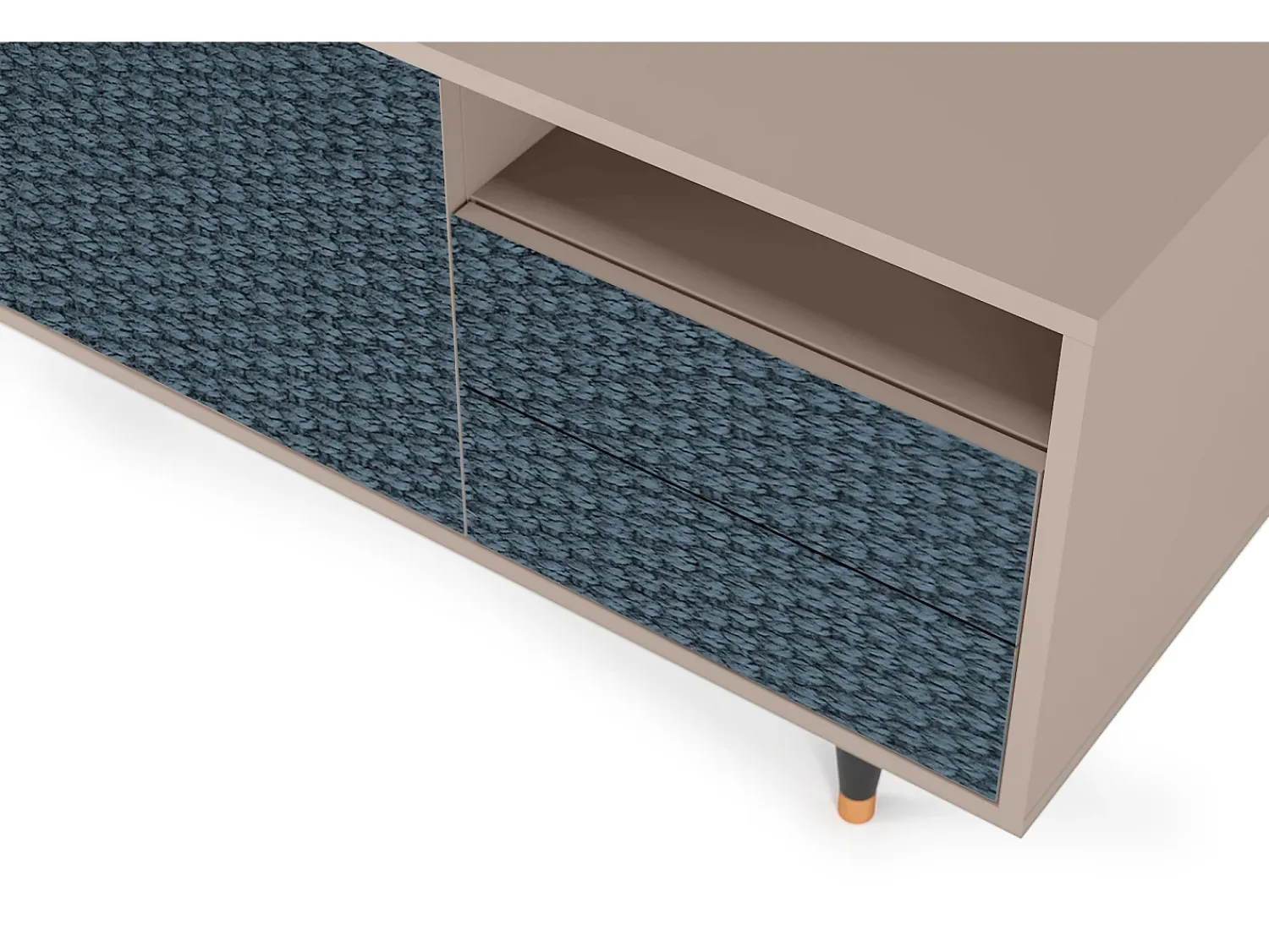 Clearance Mueble de TV - 125х56х41 cm - T7 - Knitted Pattern, Latte Bege