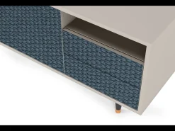 Mueble de TV - 125х56х41 cm - T7 - Knitted Pattern, Areia Bege