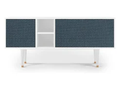 Clearance Mueble de TV - 150х69х41 cm - T5 - Knitted Pattern, Branco Bege