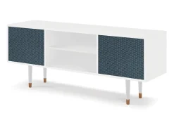 Mueble de TV - 170х69х48 cm - T2 - Knitted Pattern, Branco Bege