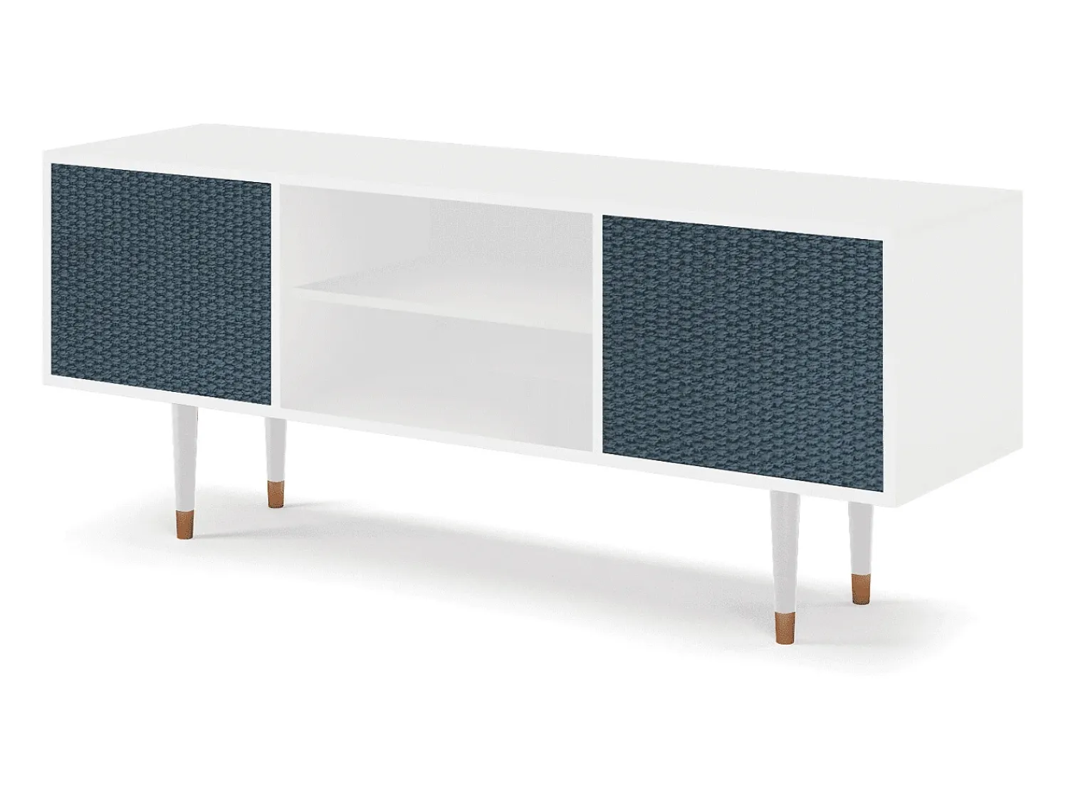Mueble de TV - 170х69х48 cm - T2 - Knitted Pattern, Branco Bege