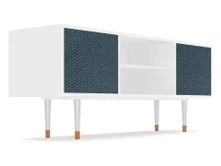 Mueble de TV - 170х69х48 cm - T2 - Knitted Pattern, Branco Bege