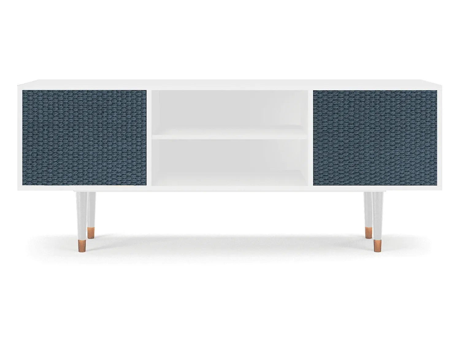 Mueble de TV - 170х69х48 cm - T2 - Knitted Pattern, Branco Bege