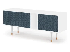 Móvel De Tv| Mueble de TV - 170х69х48 cm - T1 - Knitted Pattern, Branco Bege