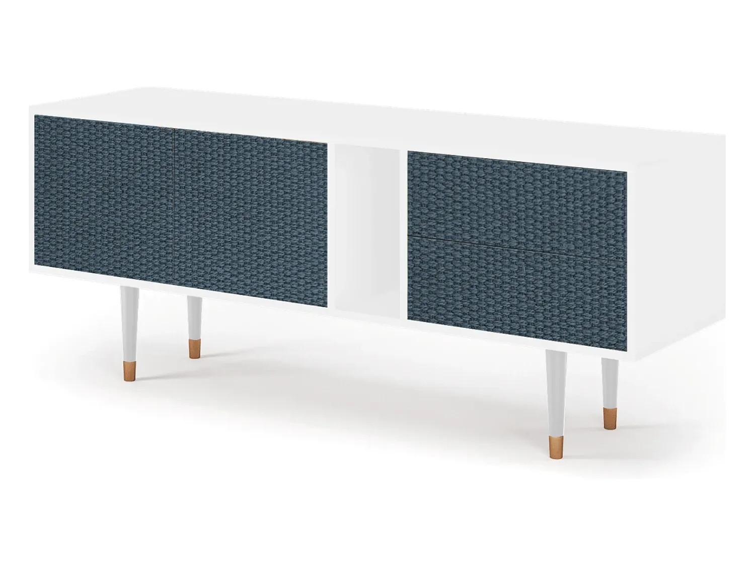 Móvel De Tv| Mueble de TV - 170х69х48 cm - T1 - Knitted Pattern, Branco Bege