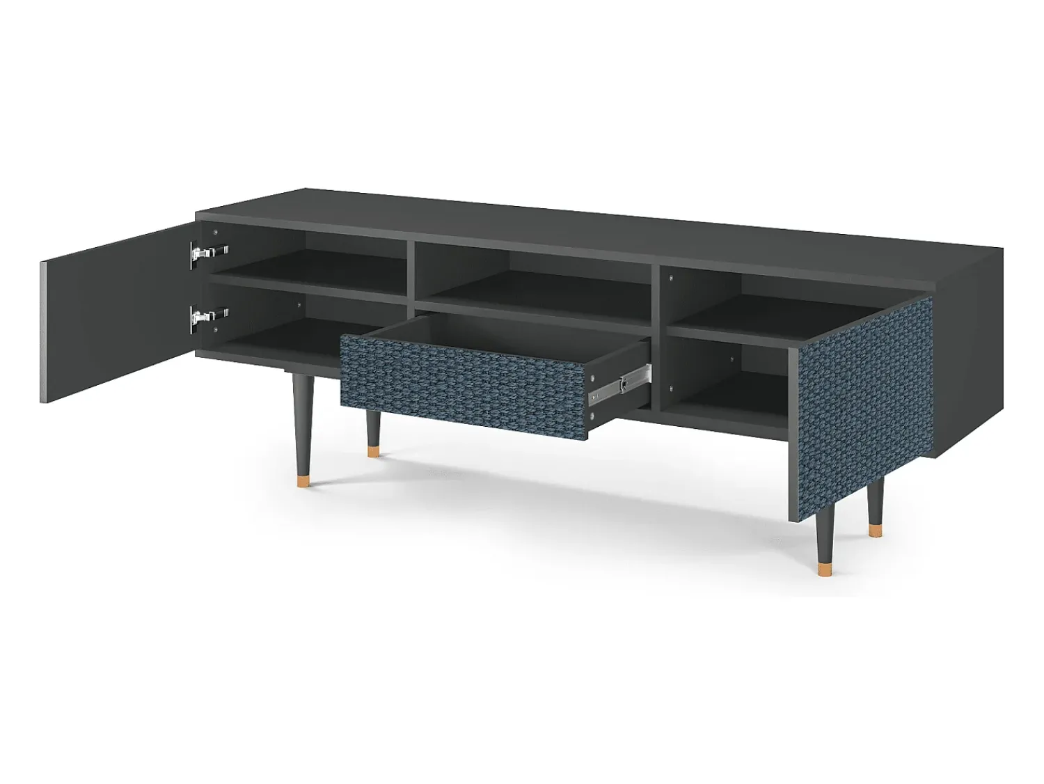 Mueble de TV - 170х59х41 cm - T6 - Knitted Pattern, Antracite^ Móvel De Tv