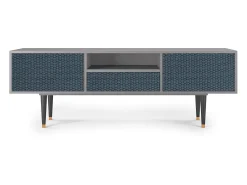 Móvel De Tv| Mueble de TV - 170х59х41 cm - T6 - Knitted Pattern, Cinza Cinzento