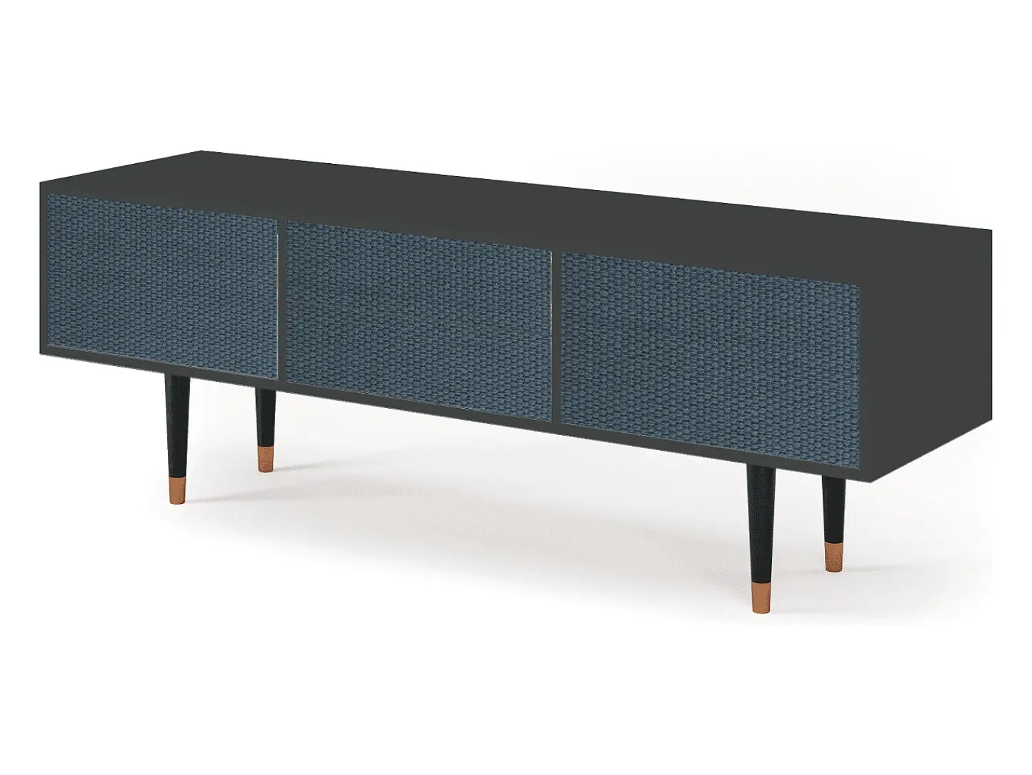Móvel De Tv| Mueble de TV - 170х59х48 cm - T4 - Knitted Pattern, Antracite Cinza antracite