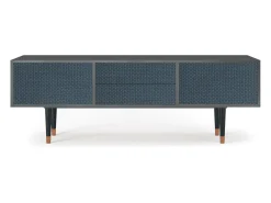 Móvel De Tv| Mueble de TV - 170х59х48 cm - T4 - Knitted Pattern, Antracite Cinza antracite