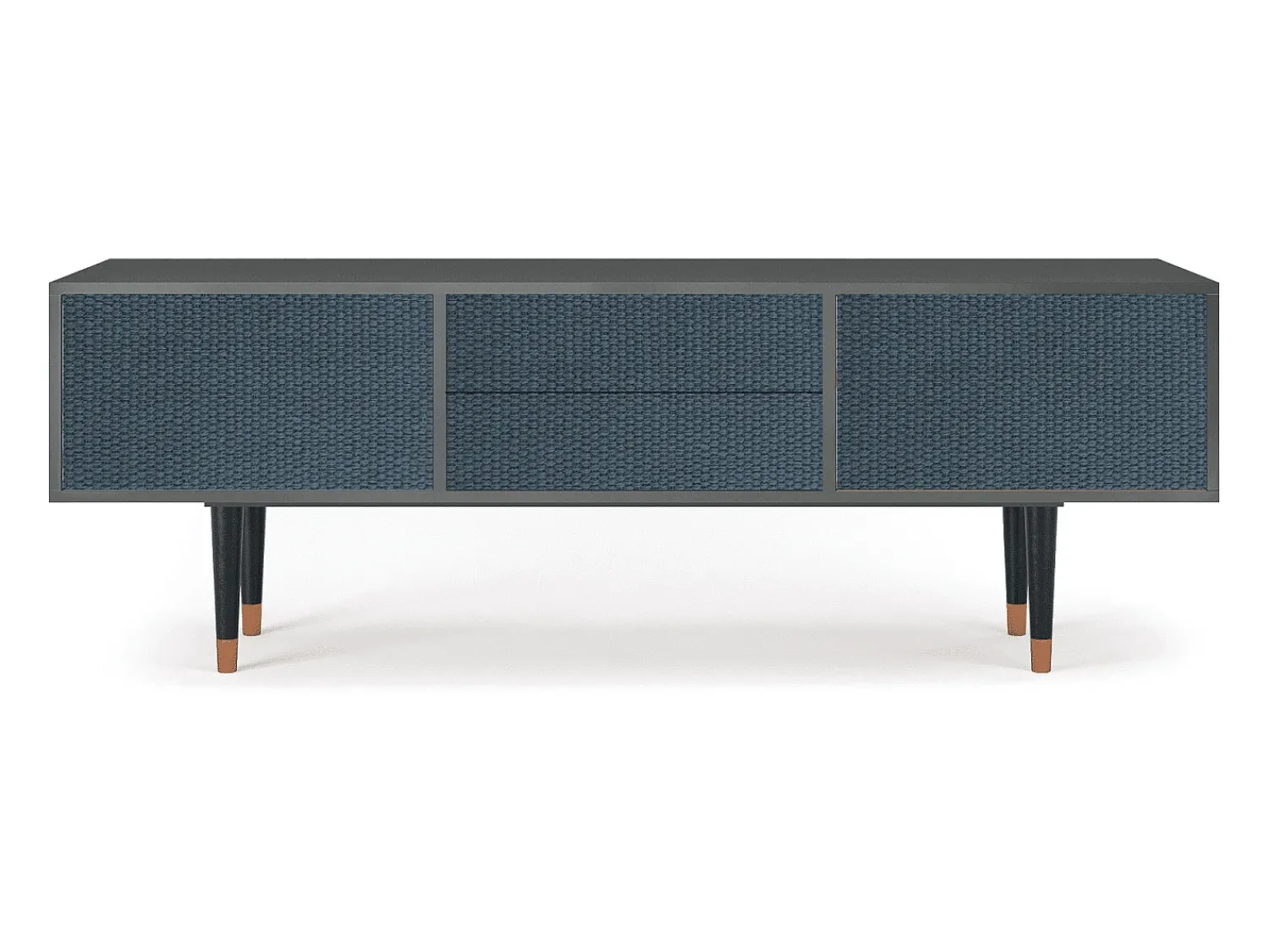 Móvel De Tv| Mueble de TV - 170х59х48 cm - T4 - Knitted Pattern, Antracite Cinza antracite