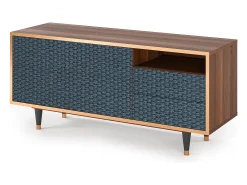 Mueble de TV - 125х56х41 cm - T7 - Knitted Pattern, Nogueira^ Móvel De Tv