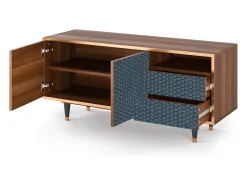 Mueble de TV - 125х56х41 cm - T7 - Knitted Pattern, Nogueira^ Móvel De Tv