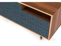 Mueble de TV - 125х56х41 cm - T7 - Knitted Pattern, Nogueira^ Móvel De Tv