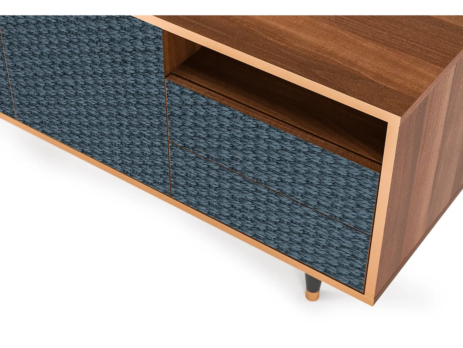 Mueble de TV - 125х56х41 cm - T7 - Knitted Pattern, Nogueira^ Móvel De Tv