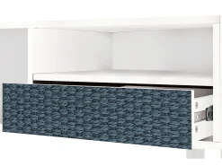Mueble de TV - 115х59х48 cm - T3 - Knitted Pattern, Branco^ Móvel De Tv