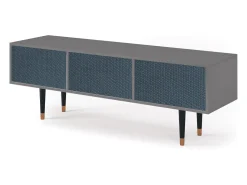 Clearance Mueble de TV - 170х59х48 cm - T4 - Knitted Pattern, Cinza Cinzento