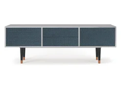 Clearance Mueble de TV - 170х59х48 cm - T4 - Knitted Pattern, Cinza Cinzento