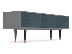 Clearance Mueble de TV - 170х59х48 cm - T4 - Knitted Pattern, Cinza Cinzento