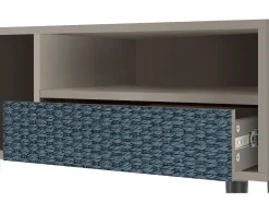 Móvel De Tv* Mueble de TV - 115х59х48 cm - T3 - Knitted Pattern, Areia Bege