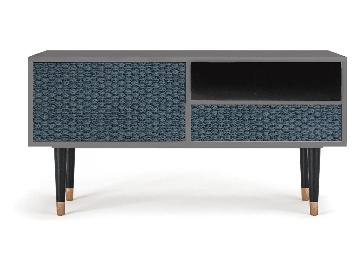 Móvel De Tv* Mueble de TV - 115х59х48 cm - T3 - Knitted Pattern, Areia Bege