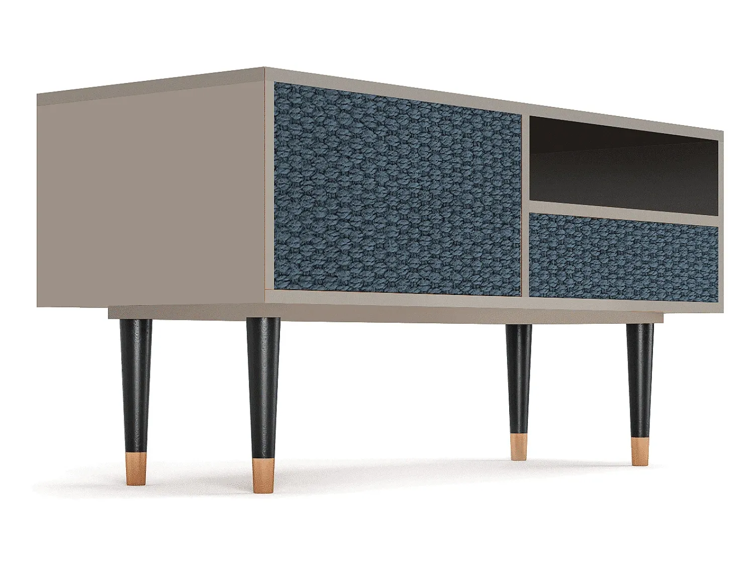 Móvel De Tv* Mueble de TV - 115х59х48 cm - T3 - Knitted Pattern, Areia Bege