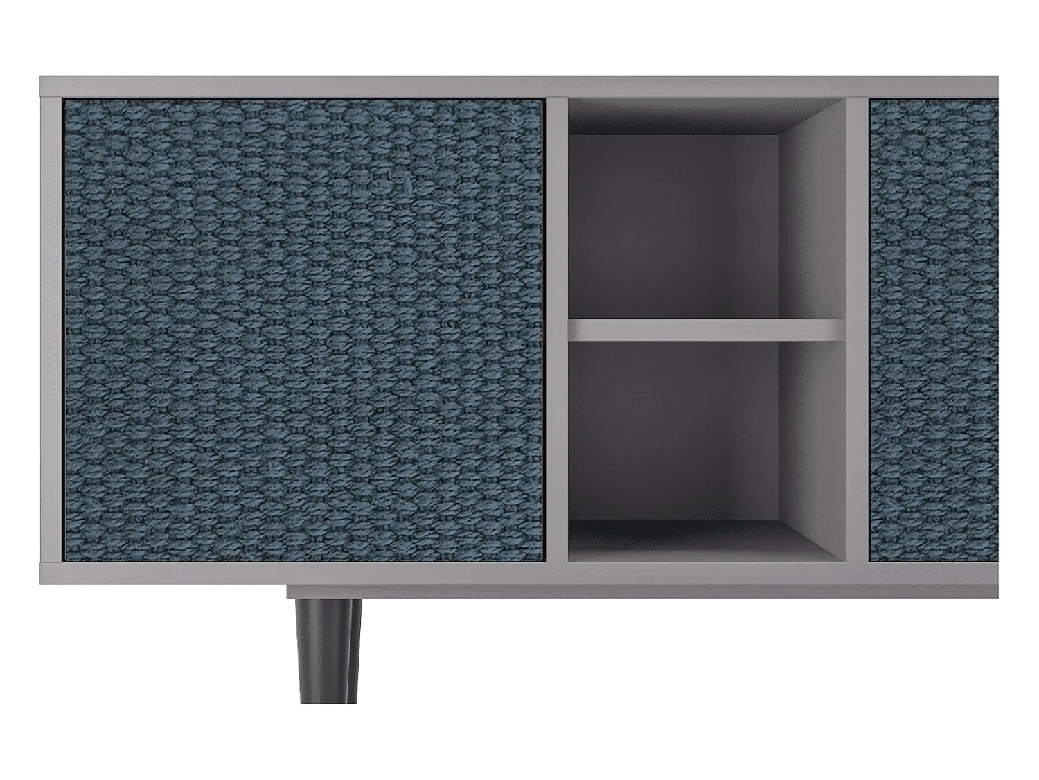 Móvel De Tv* Mueble de TV - 150х69х41 cm - T5 - Knitted Pattern, Cinza Cinzento