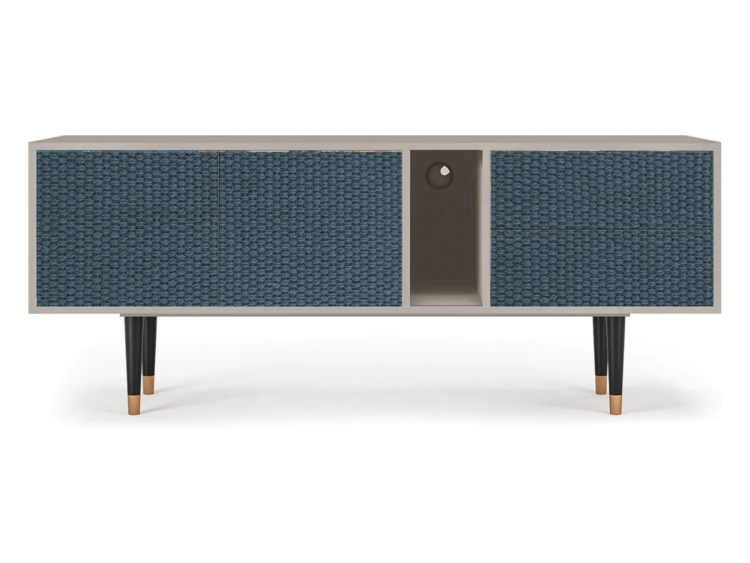 Outlet Mueble de TV - 170х69х48 cm - T1 - Knitted Pattern, Areia Bege